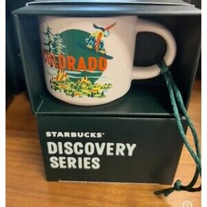Starbucks Colorado Mug Discovery Series Ornament 2 oz Mini Demitasse NEW